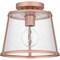 Quoizel Labrant 1-Light Matte Rose Gold Semi-Flush Mount QFL5612MRG - alternate 2